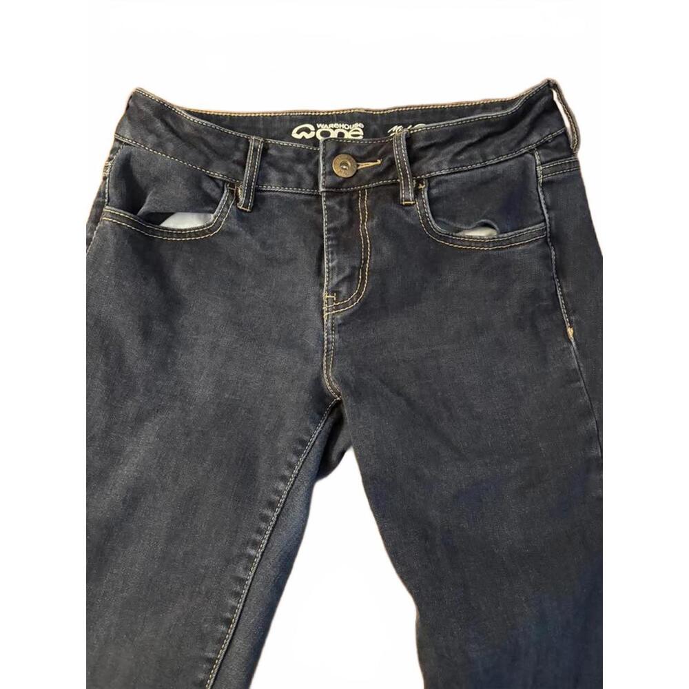 Warehouse One Mid-Rise Skinny Jeans – Dark Wash, Size 27 Short